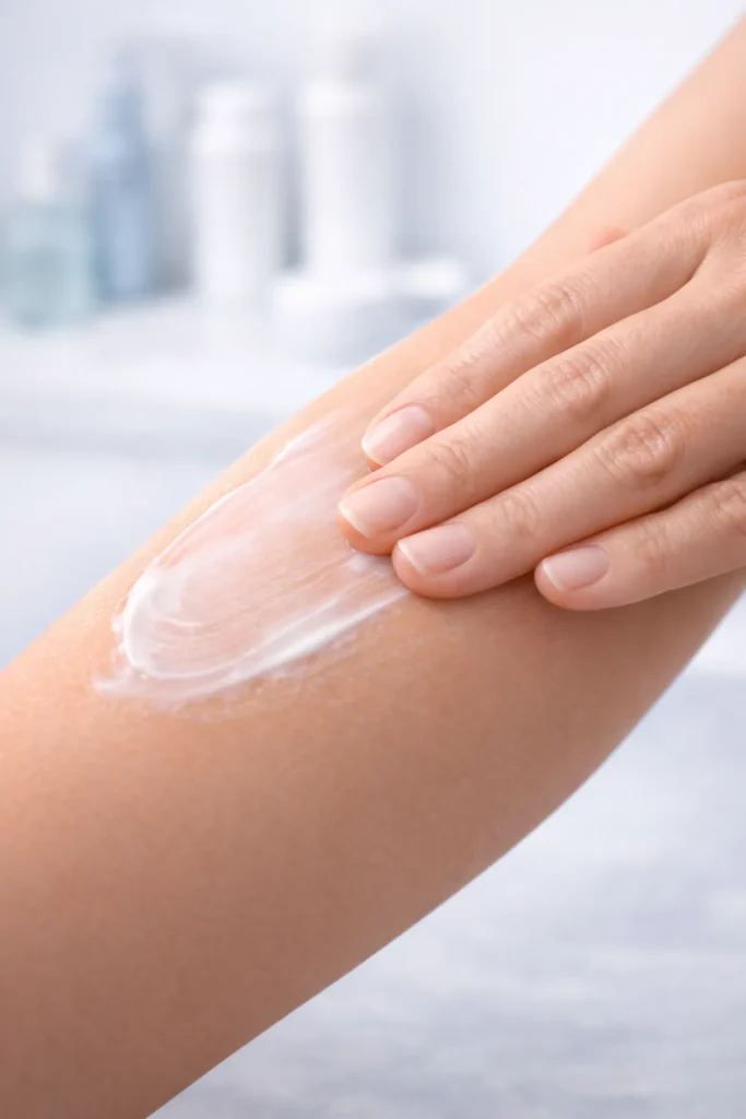 Forms a smooth protective layer on the skin